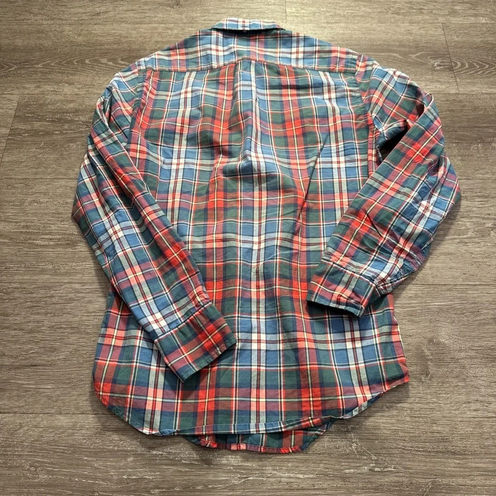 J.Crew Shirt Men XS Multicolor 100% Cotton Plaid Button Down Preppy Casual Work‎